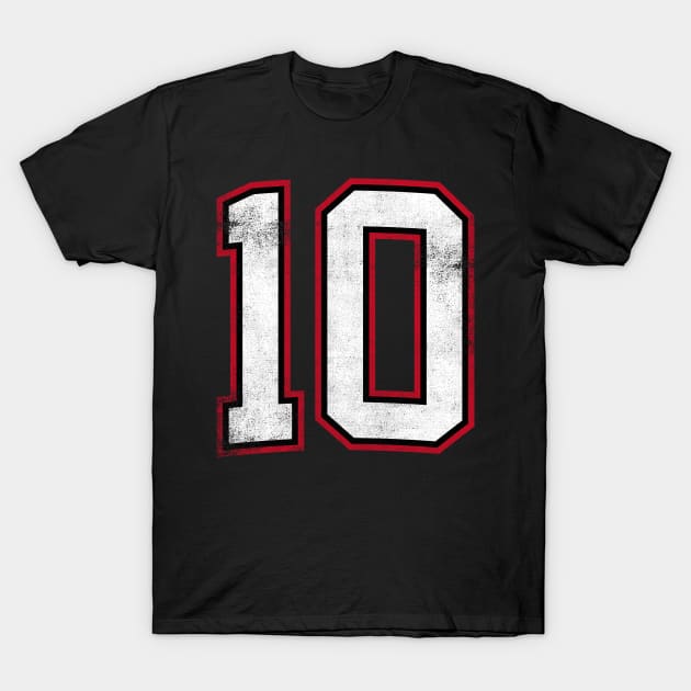 Number Ten 10 T-Shirt by cowyark rubbark